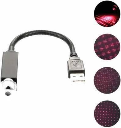 Star  Lamp USB Car Star Ceiling Light Sky Projection (RED)