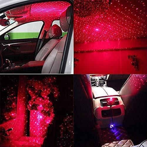 Star  Lamp USB Car Star Ceiling Light Sky Projection (RED)