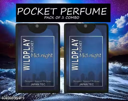 Wildplay Midnight 20ml Pocket Pack of 2 Pure Unisex Spary Perfume