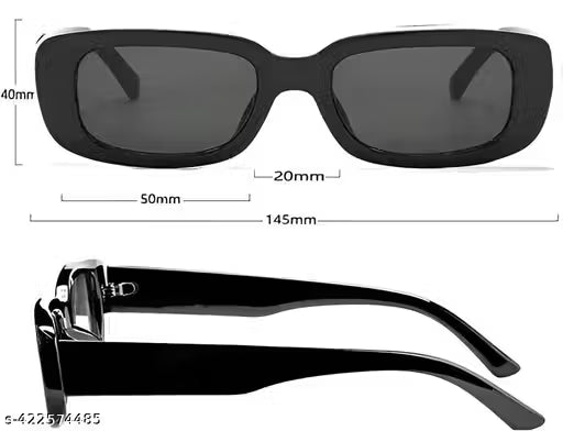 Women’s Black Cat Eye Sunglasses | UV Protected Stylish Fiber Frame | Pack of 1