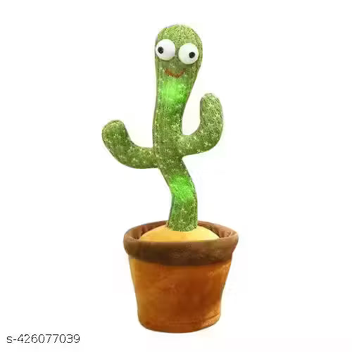 GIFTING SOLUTION Dancing Cactus Toy Talking Cactus Plant Plush Toy Dancing Cactus Voice Repeat, Dancing, Recording songs for Babies Cactus Singing Toy (Green) FOR KIDS